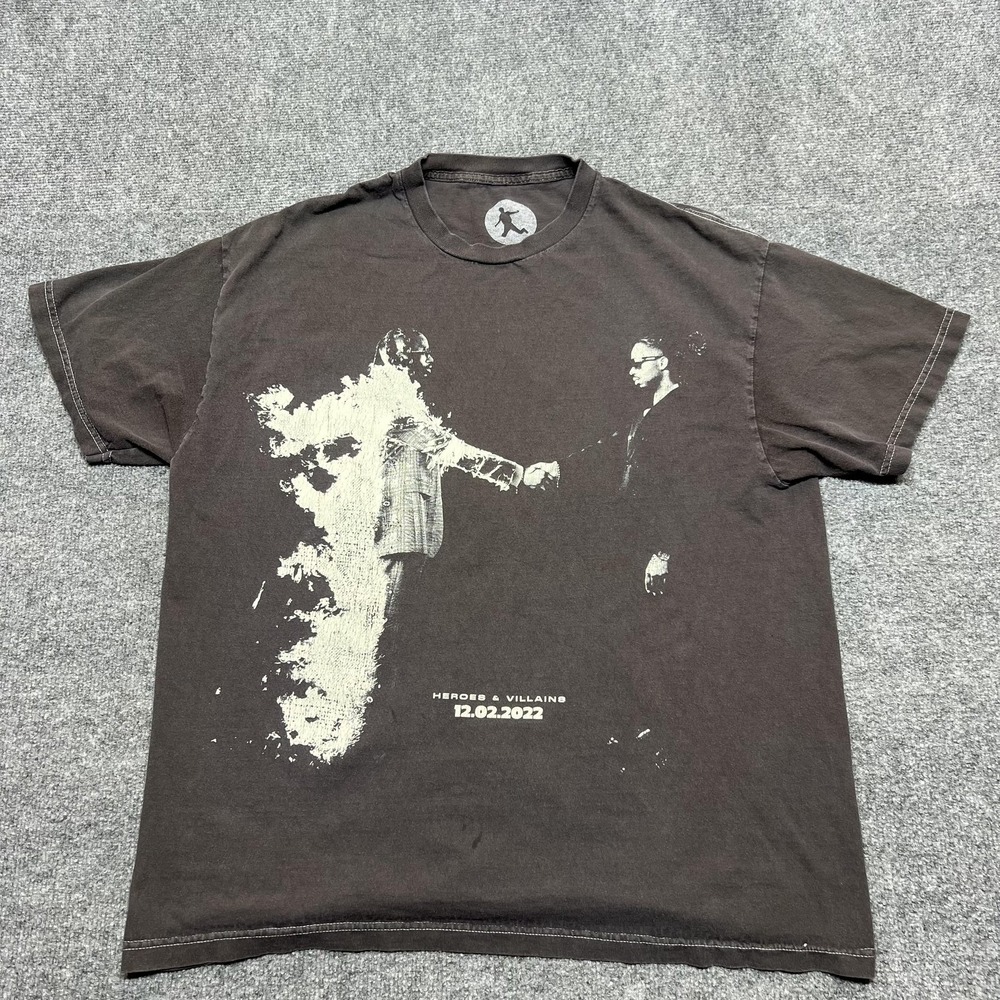 Metro Boomin Shirt Mens Large Gray Heroes & Villains Graphic Tee 12.02.2022